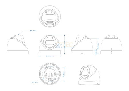 ATEC-I2D-020 IP-видеокамера, 2 Мп, белый